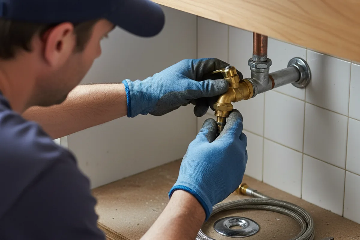 Shutoff valve and fitting work during Faucet and Fixture Repair in Trumbull